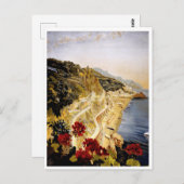 ヴィンテージイタリア旅行ポスター葉書 ポストカード (正面/裏面)