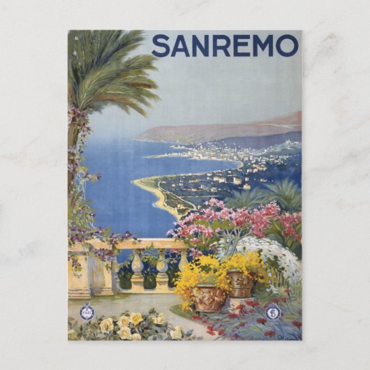 ヴィンテージイタリア旅行ポスター葉書 ポストカード (正面)