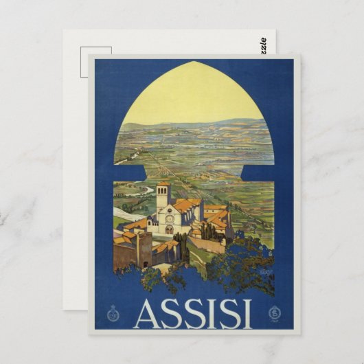 ヴィンテージイタリア旅行ポスター葉書 ポストカード (正面/裏面)