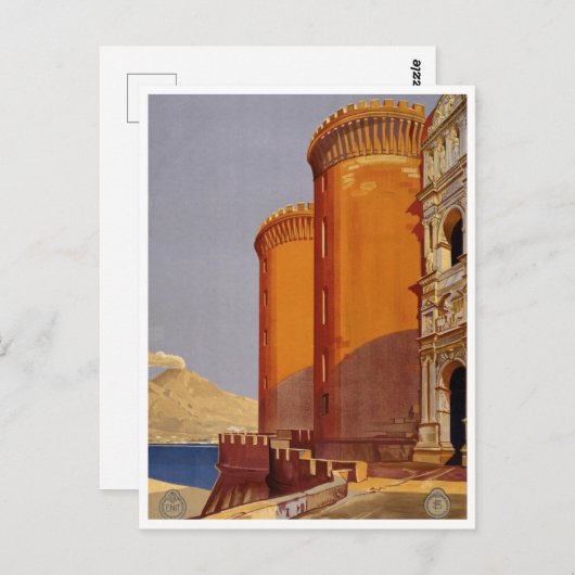 ヴィンテージイタリア旅行ポスター葉書 ポストカード (正面/裏面)