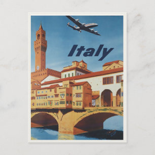 ヴィンテージイタリア旅行ポスター葉書 ポストカード