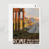 ヴィンテージイタリア旅行ポスター葉書 ポストカード (正面/裏面)