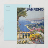 ヴィンテージイタリア旅行ポスター ポストカード (正面/裏面)