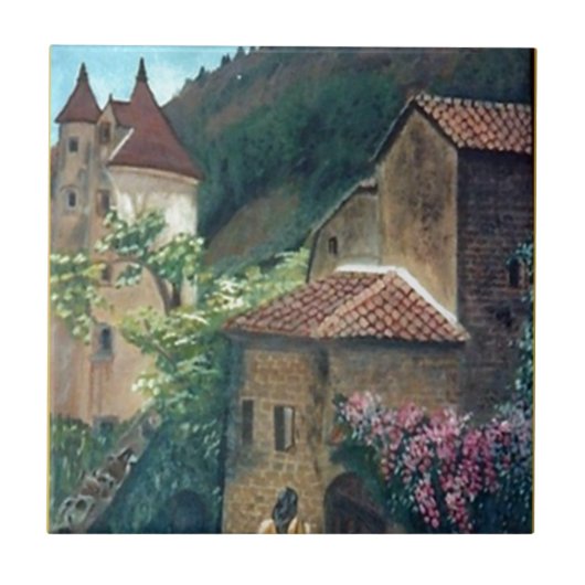 ヴィンテージイタリア通りシーン タイル (正面)