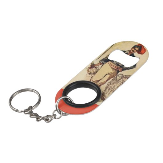 「ヴィンテージイタリア」 キーホルダー栓抜き (正面アングル)