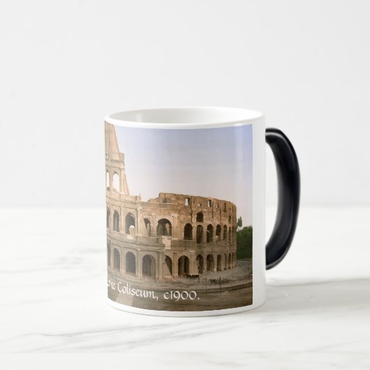 ヴィンテージイタリア、コリセウムエクステリア、ローマ モーフィングマグカップ (正面右)