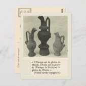 ヴィンテージイタリア，シチリア伝統的ー，陶器 ポストカード (正面/裏面)