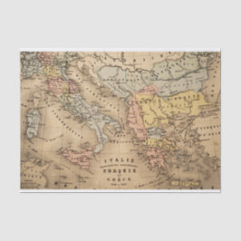 ヴィンテージイタリア、トルコ、ギリシャの地図 薄葉紙