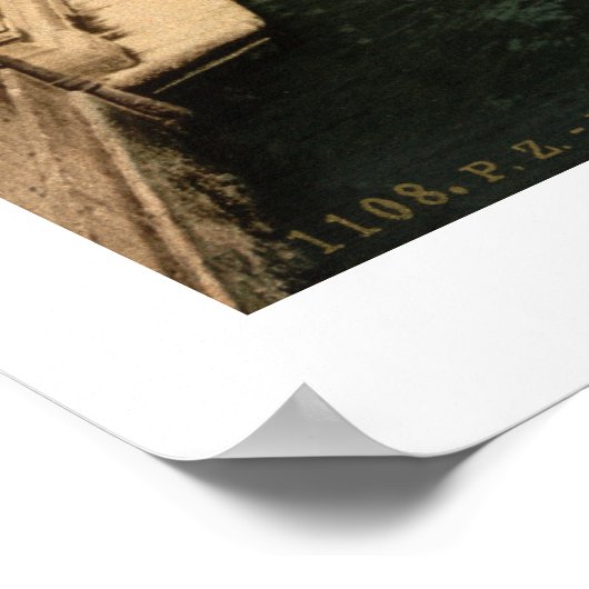 ヴィンテージイタリア、ブリッジオブシェフスヴェネツィア ポスター (角)