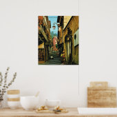 ヴィンテージイタリア，ベラージオ，ステップの通り ポスター (キッチン)