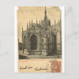 ヴィンテージイタリア,ミラノ,大聖堂, 1895 ポストカード