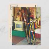 ヴィンテージイタリア、ローマバチカン、スイスガード ポストカード (正面/裏面)