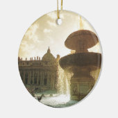 ヴィンテージイタリア、ローマ、バチカン、セントピーター セラミックオーナメント (左)