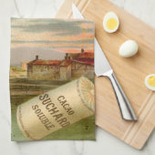 ヴィンテージイタリアPisaの傾いた塔 キッチンタオル (四つ折り)