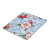 ヴィンテージイチゴと花のパターン タイル (側面)