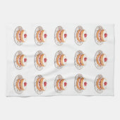 ヴィンテージイチゴのショートケーキのデザート キッチンタオル (横)