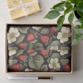 ヴィンテージイチゴのフィールドパターンの切り離し 薄葉紙 (ギフト)