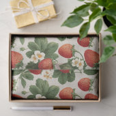 ヴィンテージイチゴの花模様 薄葉紙 (ギフト)