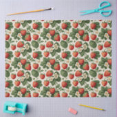 ヴィンテージイチゴの花模様 薄葉紙 (クラフト)