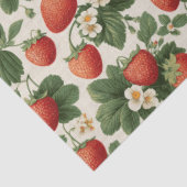 ヴィンテージイチゴの花模様 薄葉紙 (詳細)