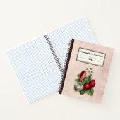 ヴィンテージイチゴパーソナライズされたコンプノートブック ノートブック (内部)