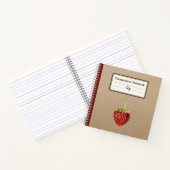 ヴィンテージイチゴパーソナライズされた組成物 ノートブック (内部)