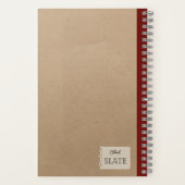 ヴィンテージイチゴパーソナライズされた組成物 ノートブック (裏面)