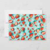 ヴィンテージイチゴレトロ1stベリーファースト誕生日 サンキューカード (裏面)