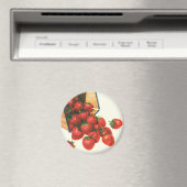 ヴィンテージイチゴ入りバスケット、フードフルーツベリー マグネット (インサイチュ (食洗機))