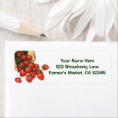 ヴィンテージイチゴ入りバスケット、フードフルーツベリー ラベル (インサイチュ)
