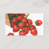 ヴィンテージイチゴ入りバスケット、フードフルーツベリー 名刺 (裏面)