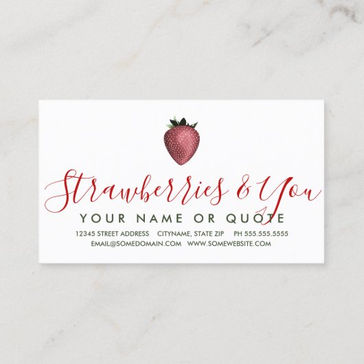 ヴィンテージイチゴ名刺 名刺 (裏面)
