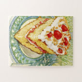 ヴィンテージイチゴ層ケーキジグソーパズル ジグソーパズル (横)