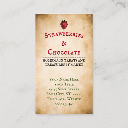 ヴィンテージイチゴ情報名刺 名刺 (裏面)