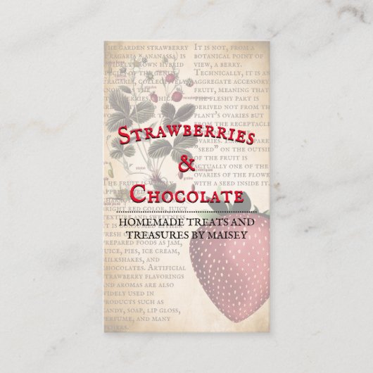 ヴィンテージイチゴ情報名刺 名刺 (正面)