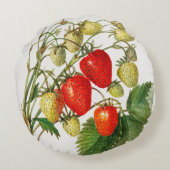 ヴィンテージイチゴ枝 ラウンドクッション (裏面)