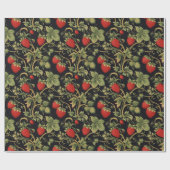 ヴィンテージイチゴ模様 ラッピングペーパー (フラット)