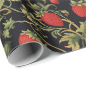 ヴィンテージイチゴ模様 ラッピングペーパー (ロールコーナー)