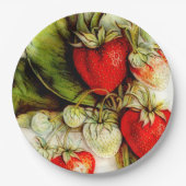 ヴィンテージイチゴ紙  ペーパープレート (正面)