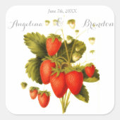 ヴィンテージイチゴ結婚果樹園 スクエアシール (正面)