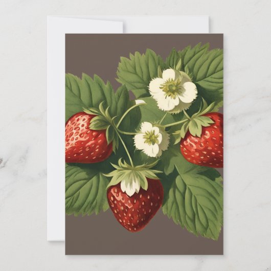 ヴィンテージイチゴ結婚果樹園 招待状 (裏面)