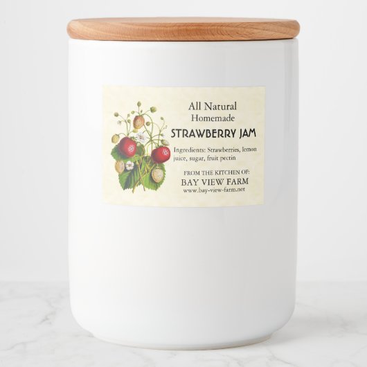 ヴィンテージイチゴ フードラベル (正面)