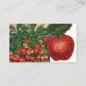 ヴィンテージイチゴ,農場のイチゴの植物 名刺 (裏面)