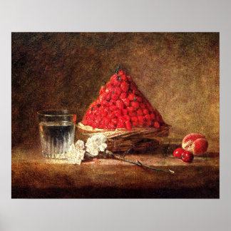 ヴィンテージイチゴ – by Chardin ポスター
