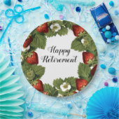 ヴィンテージイチゴ – Happy Retiment ペーパープレート (パーティー)