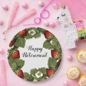 ヴィンテージイチゴ – Happy Retiment ペーパープレート (パーティー)
