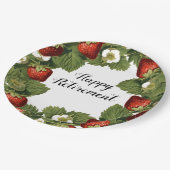 ヴィンテージイチゴ – Happy Retiment ペーパープレート (アングル)