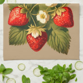 ヴィンテージイチゴno2 キッチンタオル (折り畳み)