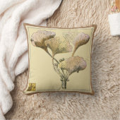 ヴィンテージイチョウビロバ葉枕 クッション (ブランケット)