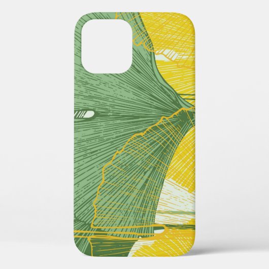 ヴィンテージイチョウ:熱帯葉の Case-Mate iPhoneケース (裏面)